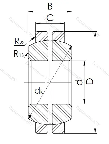Шарнирный подшипник GE 55 ES в Ростове-на-Дону
