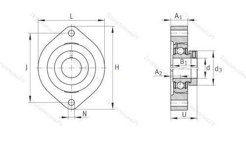 Подшипниковый узел FLCTE 35 XL в Ростове-на-Дону