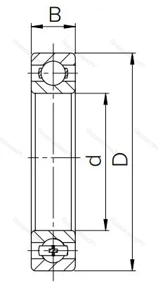Шариковый однорядный подшипник 1000800 (61800 T) в Ростове-на-Дону