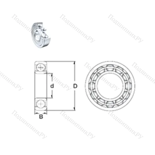 Подшипник шариковый радиальный 6306-2Z от производителя  ZEN