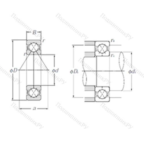 Подшипник шариковый радиально-упорный QJ 313