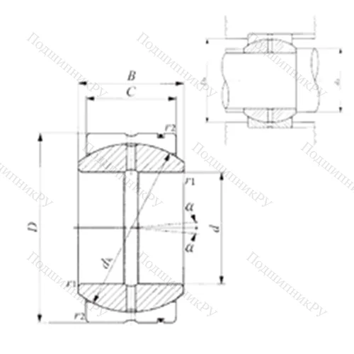 Подшипник скольжения сферический SB 7011058 от производителя  IKO