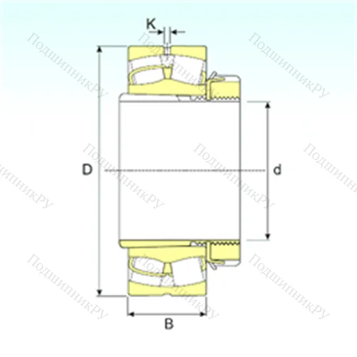 Подшипник роликовый радиальный самоцентрирующийся 23218 EKW 33+H 2318 от производителя  ISB