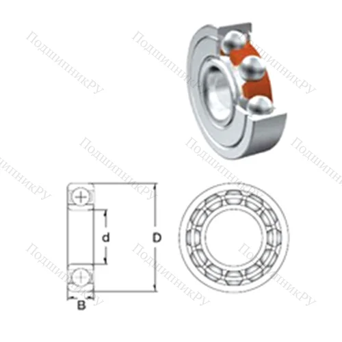 Подшипник шариковый радиальный 626-2Z.T 9H.C 3 от производителя  ZEN