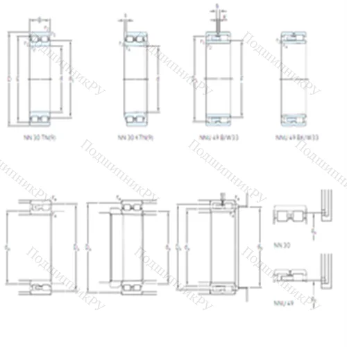 Подшипник роликовый радиальный NNU 4976 B/SPW 33 от производителя  SKF