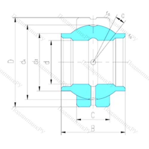 Подшипник скольжения сферический GEEW 125ES-2RS