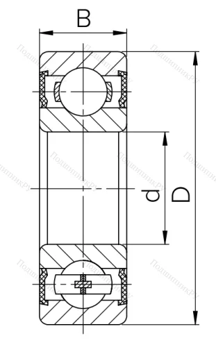Шариковый однорядный подшипник 180310 T (6310 2RST) в Ростове-на-Дону