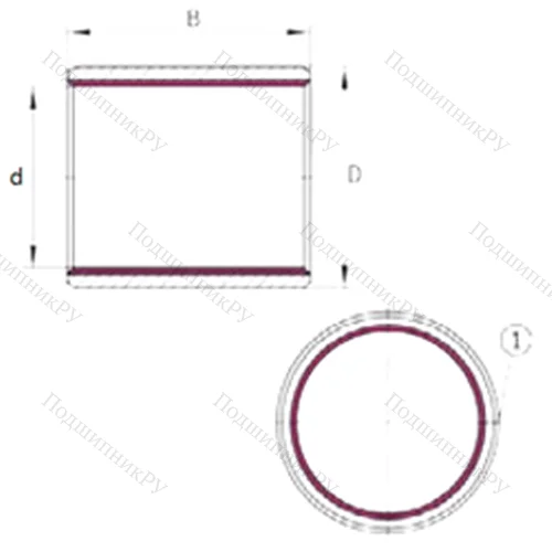 Подшипник скольжения EGB 1212-E 40-B от производителя  INA Подшипник скольжения EGB 1212-E 40-B от производителя  INA