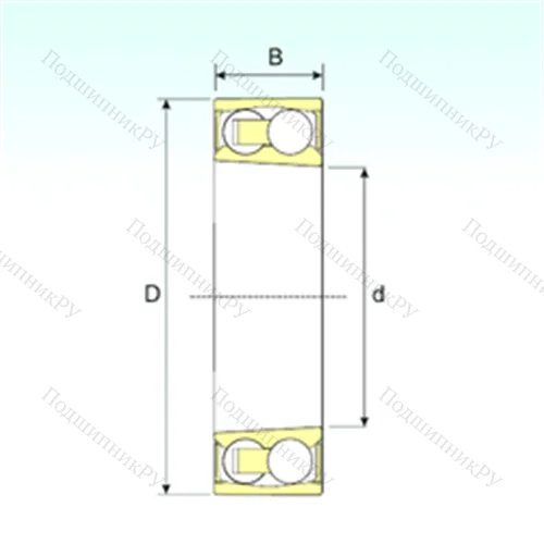 Подшипник шариковый радиальный самоцентрирующийся 2208-2RSKTN 9 от производителя  ISB