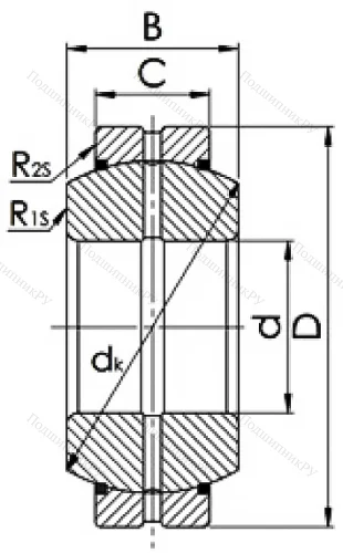 Шарнирный подшипник GE 60 ES 2RS в Ростове-на-Дону