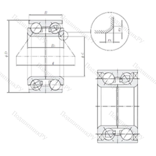Подшипник шариковый радиально-упорный DE 1353LLACS 41PX 1/L 260 от производителя  NTN