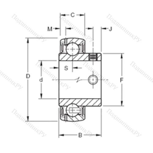 Подшипник шариковый радиальный GYA 015RRB