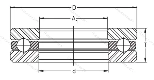 Упорный шариковый подшипник 51206 от производителя  FAG