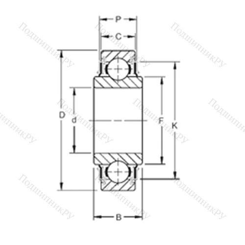Подшипник шариковый радиальный 210KRR