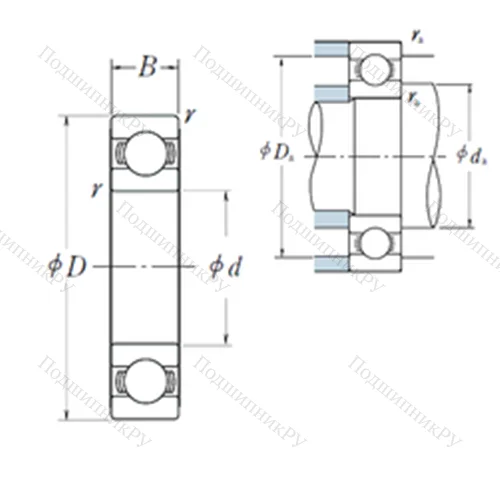 Подшипник шариковый радиальный B 277-1