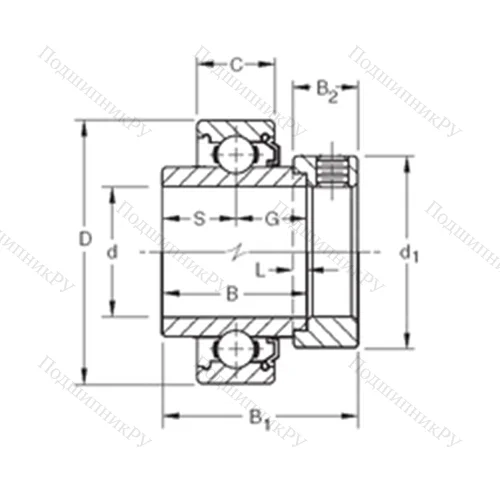 Подшипник шариковый радиальный N 103KLL