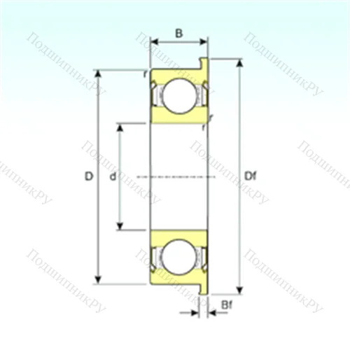Подшипник шариковый радиальный F 6806ZZ