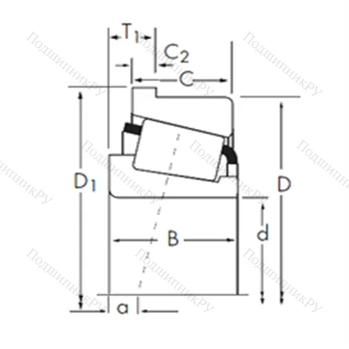 Подшипник роликовый радиально-упорный 6386/6320-B от производителя  TIMKEN