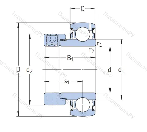 Корпусный подшипник YET 209 в Ростове-на-Дону