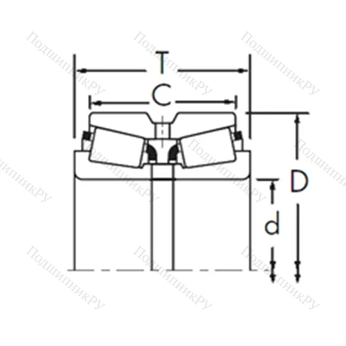 Подшипник роликовый радиально-упорный HM 252349/HM 252310CD+HM 252349XC от производителя  TIMKEN