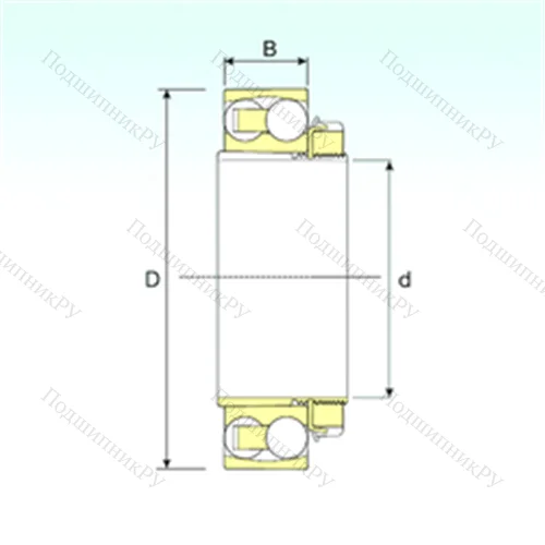 Подшипник шариковый радиальный самоцентрирующийся 1318 K+H 318