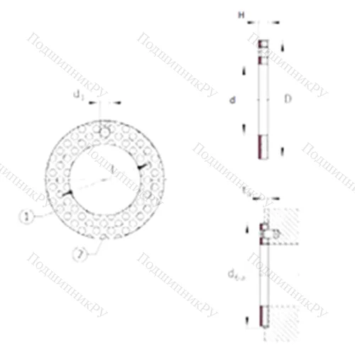 Подшипник скольжения EGW 42-E 50 от производителя  INA