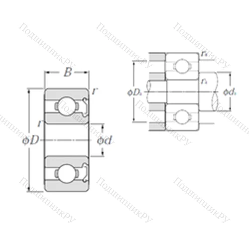 Подшипник шариковый радиальный R 166Z