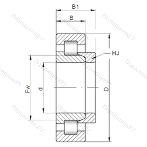 Подшипник роликовый радиальный NH 322 E от производителя  CX Подшипник роликовый радиальный NH 322 E от производителя  CX