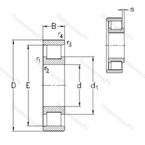 Подшипник роликовый радиальный N 311-E-M 6