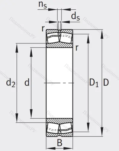 Сферический роликовый подшипник 22213 E 1 XL C 3 от производителя  FAG