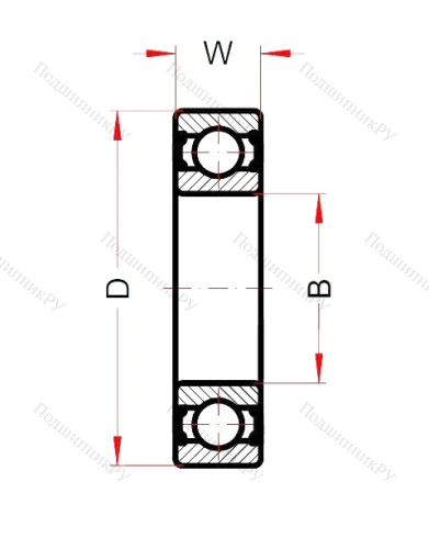 Высокотемпературный подшипник 6306 BHTS ZZ 280° от производителя  SNB
