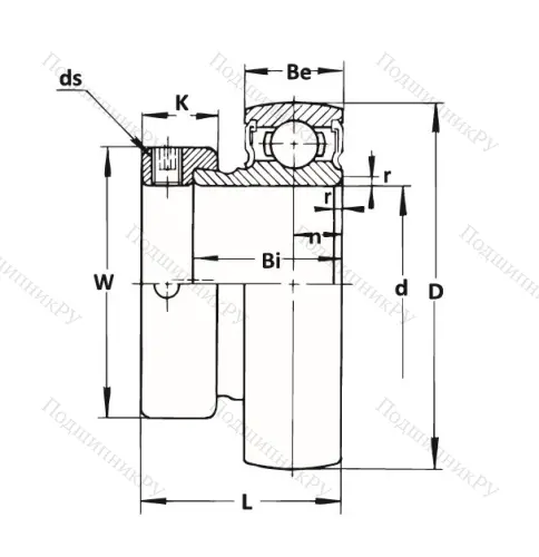 Корпусный подшипник KH 206 GAE (ASAHI) в Ростове-на-Дону