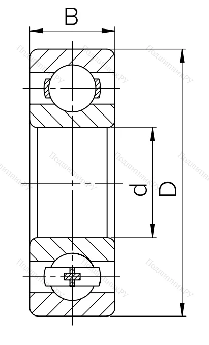 Шариковый однорядный подшипник 180308 T (6308 2RST) в Ростове-на-Дону