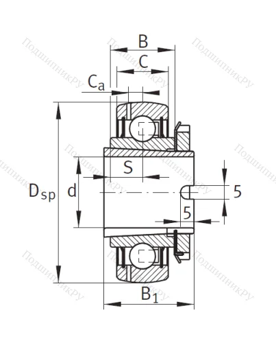 Корпусный подшипник GSH 25 2RSR B в Ростове-на-Дону