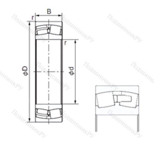 Подшипник роликовый радиальный 22211AEX