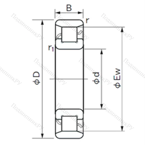Подшипник роликовый радиальный N 412