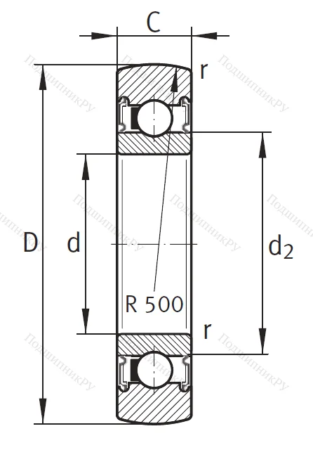 Подшипник LR 209 2RSR от производителя  INA