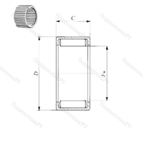 Подшипник игольчатый радиальный 7E-HVS 32X 42X 37/8A от производителя  NTN Подшипник игольчатый радиальный 7E-HVS 32X 42X 37/8A от производителя  NTN