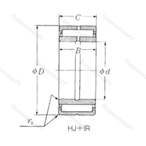 Подшипник игольчатый радиальный HJ-162412+IR-121612 от производителя  NSK