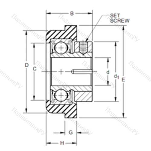 Подшипниковый узел шариковый радиальный S 5PP 2RTF от производителя  TIMKEN