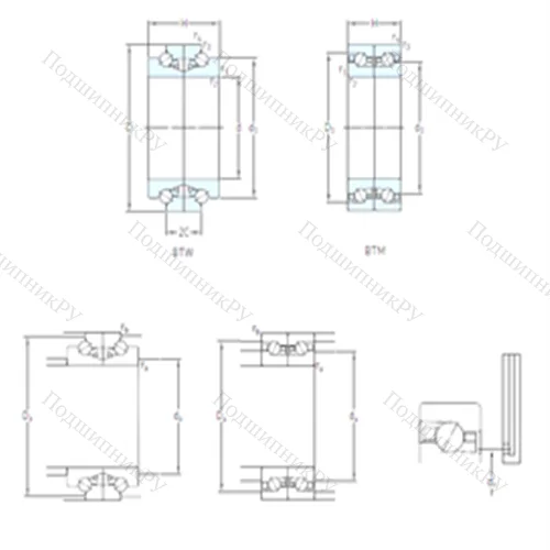 Подшипник шариковый радиально-упорный спаренный BTM 75 BTN 9/P 4CDB от производителя  SKF