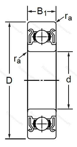 Дюймовый шариковый подшипник RMS 15 ZZ (MJ 1-7/8-2Z) в Ростове-на-Дону