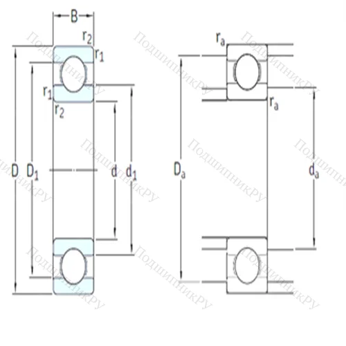 Подшипник шариковый радиальный 6326/HC 5C 3S 0VA 970 от производителя  SKF