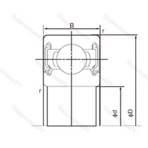 Подшипник шариковый радиальный 6208-2NKE 9