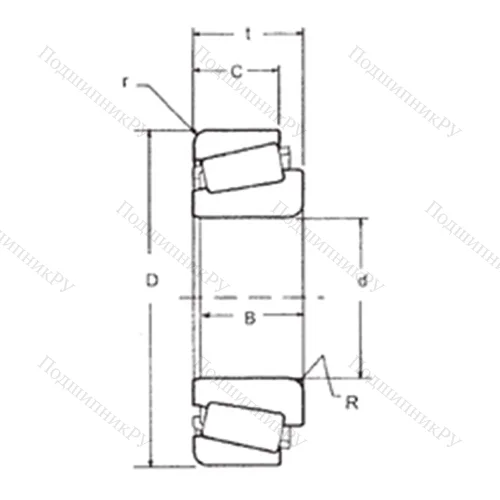 Подшипник роликовый радиально-упорный H 917840/H 917840 от производителя  FBJ
