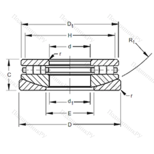 Подшипник роликовый упорный 50TPS 121 от производителя  TIMKEN