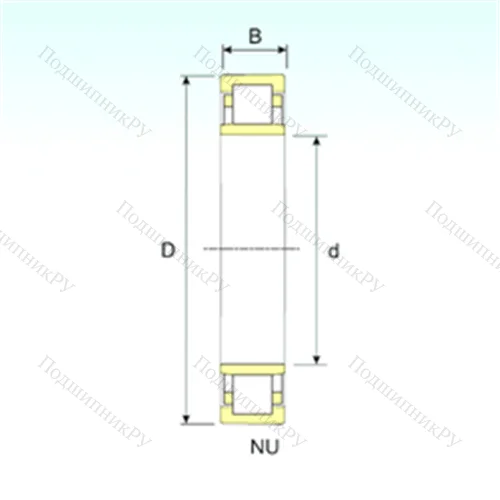 Подшипник роликовый радиальный NU 12/500