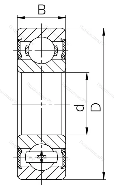 Шариковый однорядный подшипник 180209  T (6209 2RST) в Ростове-на-Дону
