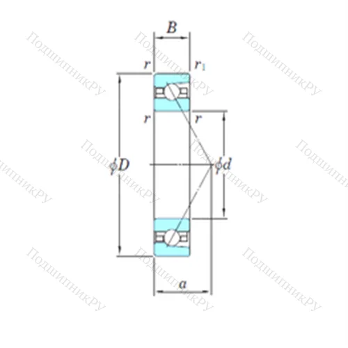 Подшипник шариковый радиально-упорный 3NCHAR 917