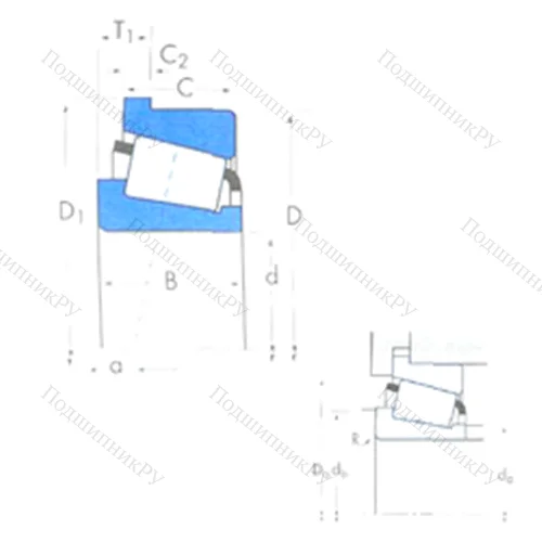 Подшипник роликовый радиально-упорный LM 567949/LM 567910B от производителя  TIMKEN